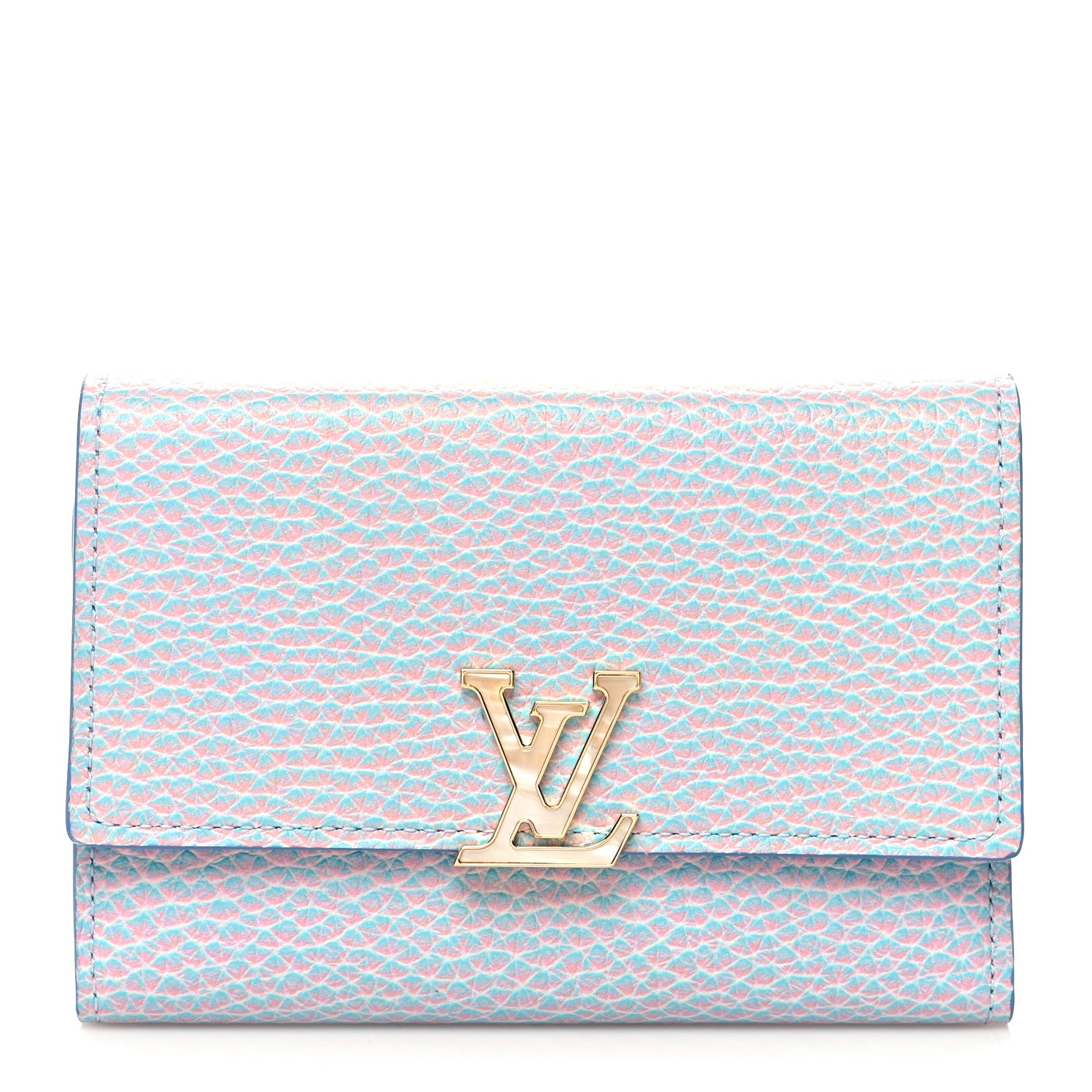 Louis Vuitton Taurillon Stardust Capucines Compact Wallet Lilas 1 of 8