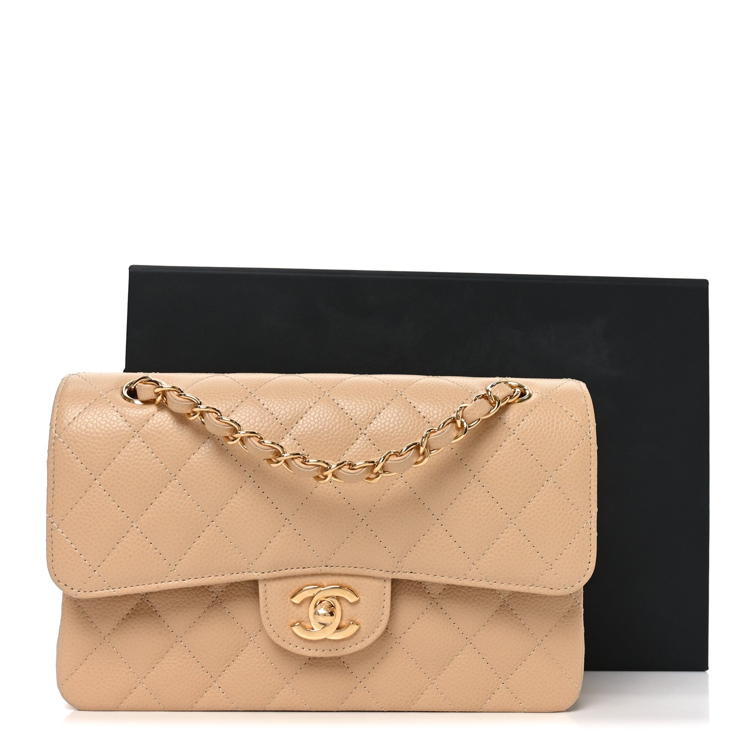 Chanel Caviar Quilted Small Double Flap Beige 21 of 21