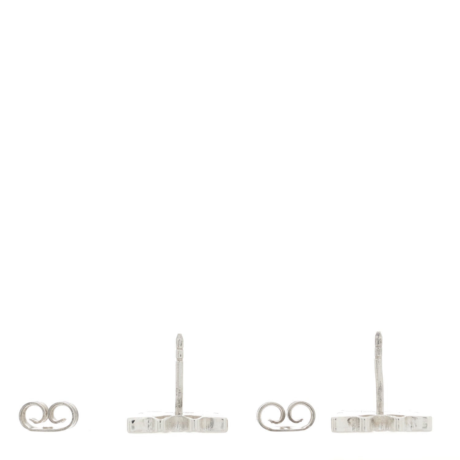 Gucci Sterling Silver Trademark Butterfly Stud Earrings 3 of 5