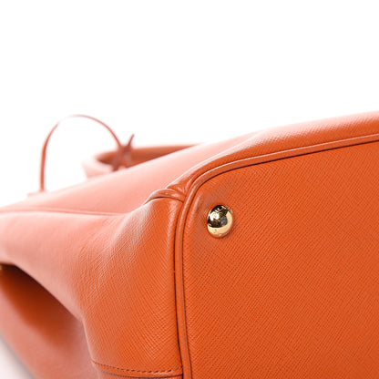 Prada Saffiano Large Galleria Double Zip Tote Papaya 7 of 11