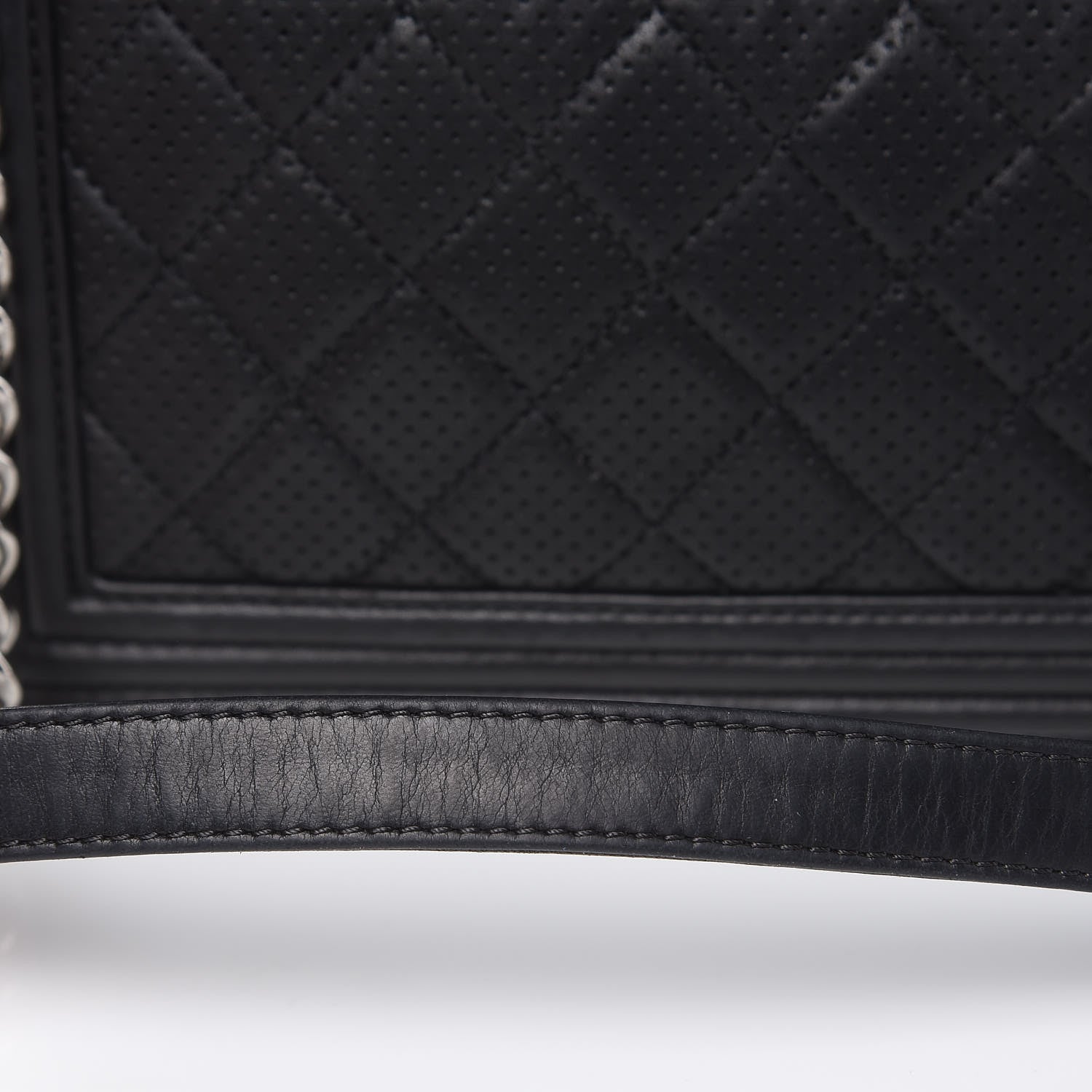Chanel Perforated Lambskin Quilted New Medium Boy Flap Black 17 of 24