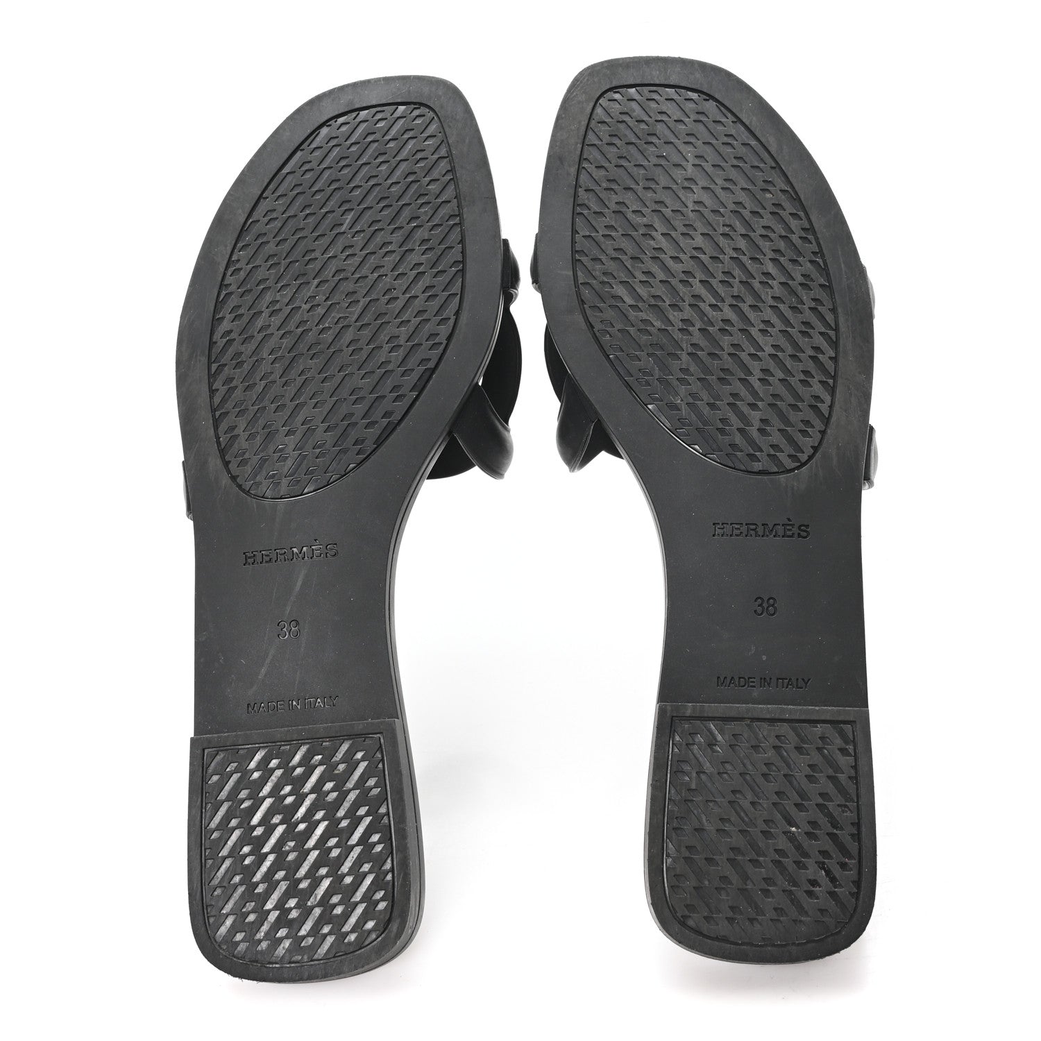 エルメス　38 Hermes Rubber Aloha Sandals 38 Black 1878412 – FASHIONPHILE