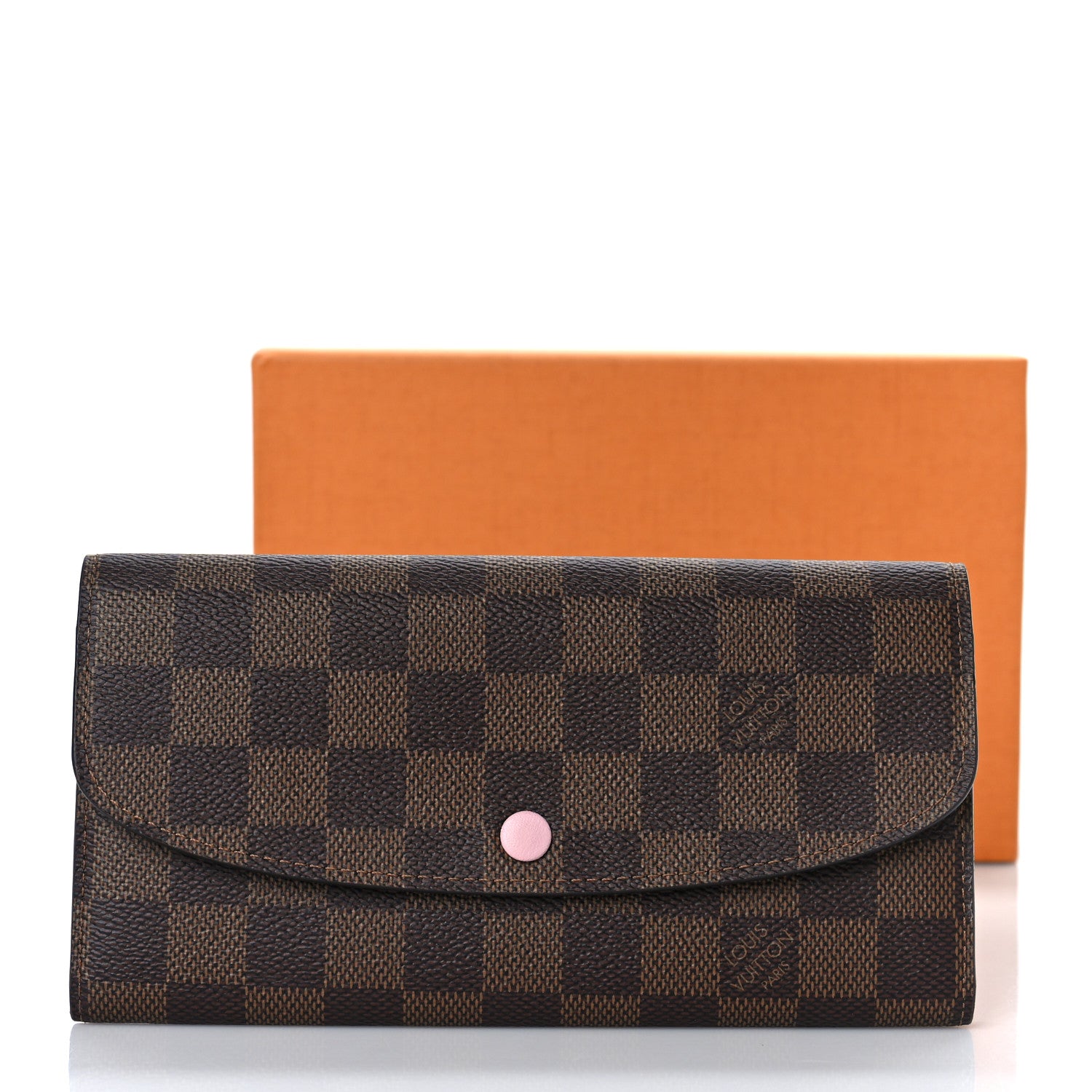 Louis Vuitton Damier Ebene Emilie Wallet Rose Ballerine 9 of 9
