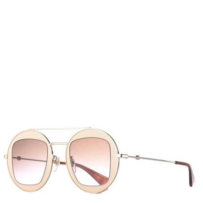 Gucci Round Frame Sylvie Web Sunglasses GG0105S White 1 of 6