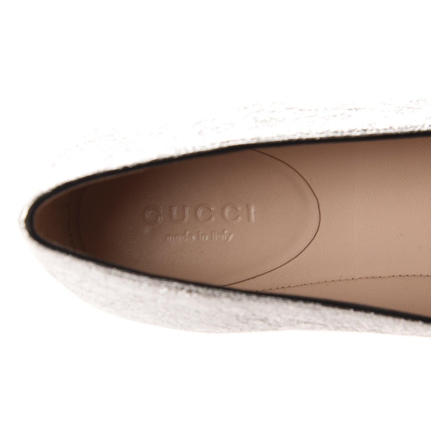 Gucci Galassia GG Marmont Fringe Flats 36 Argento 8 of 9