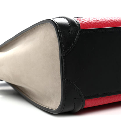 Celine Bullhide Calfskin Nubuck Nano Tri-Color Luggage Bright Red 8 of 11