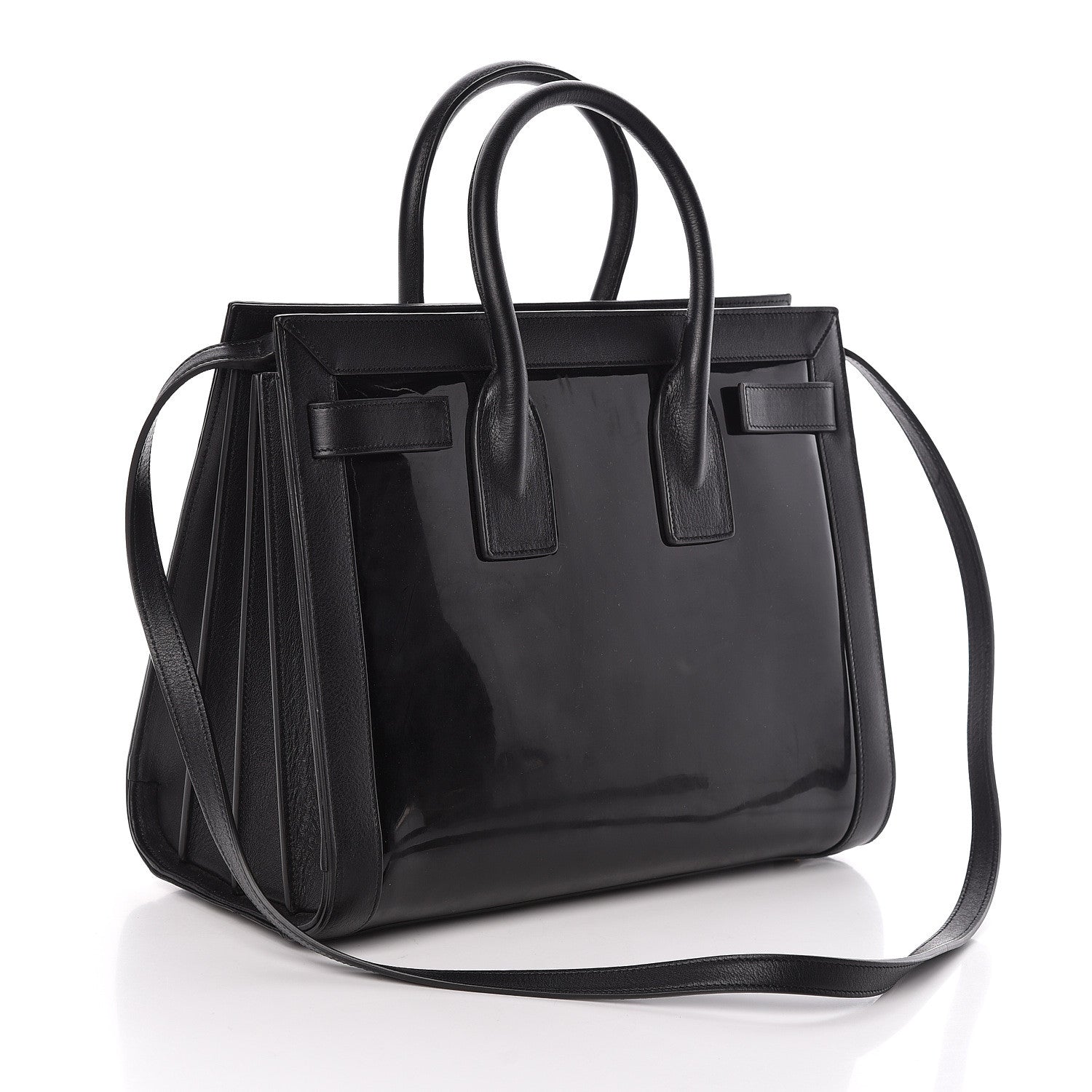Saint Laurent Patent Calfskin Small Sac de Jour Black 3 of 9