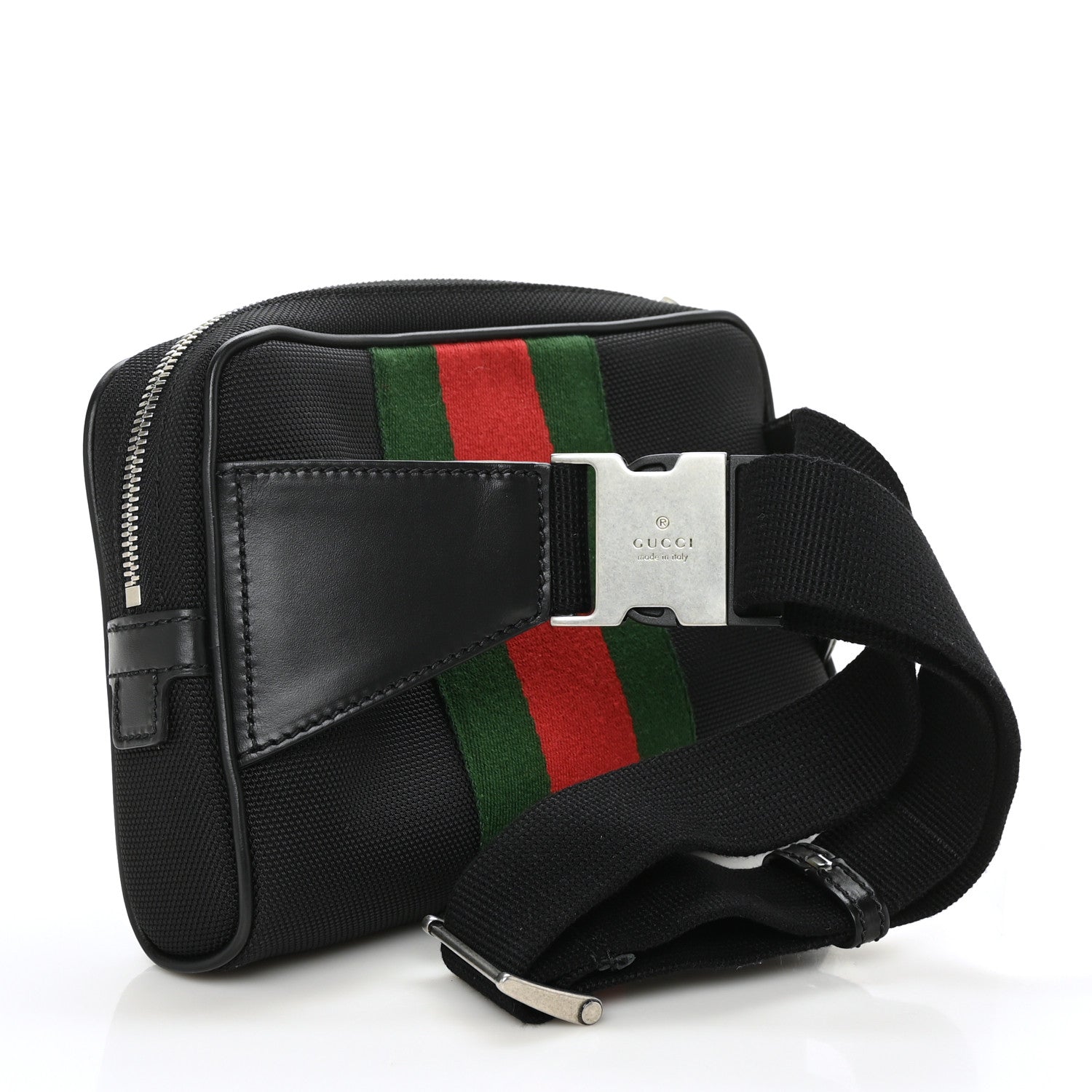 Gucci Canvas Web Slim Belt Bag Black 3 of 10