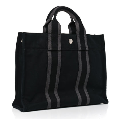 Hermes Canvas Herline PM Tote Black 2 of 9