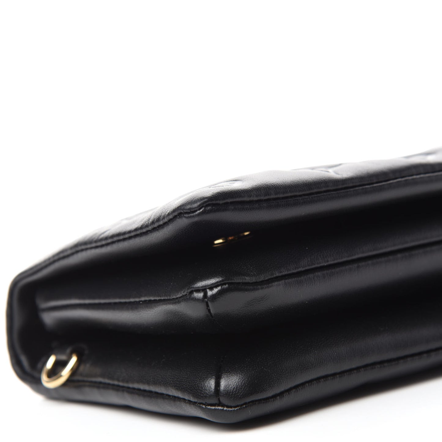 Lambskin Embossed Monogram Pochette Coussin Black