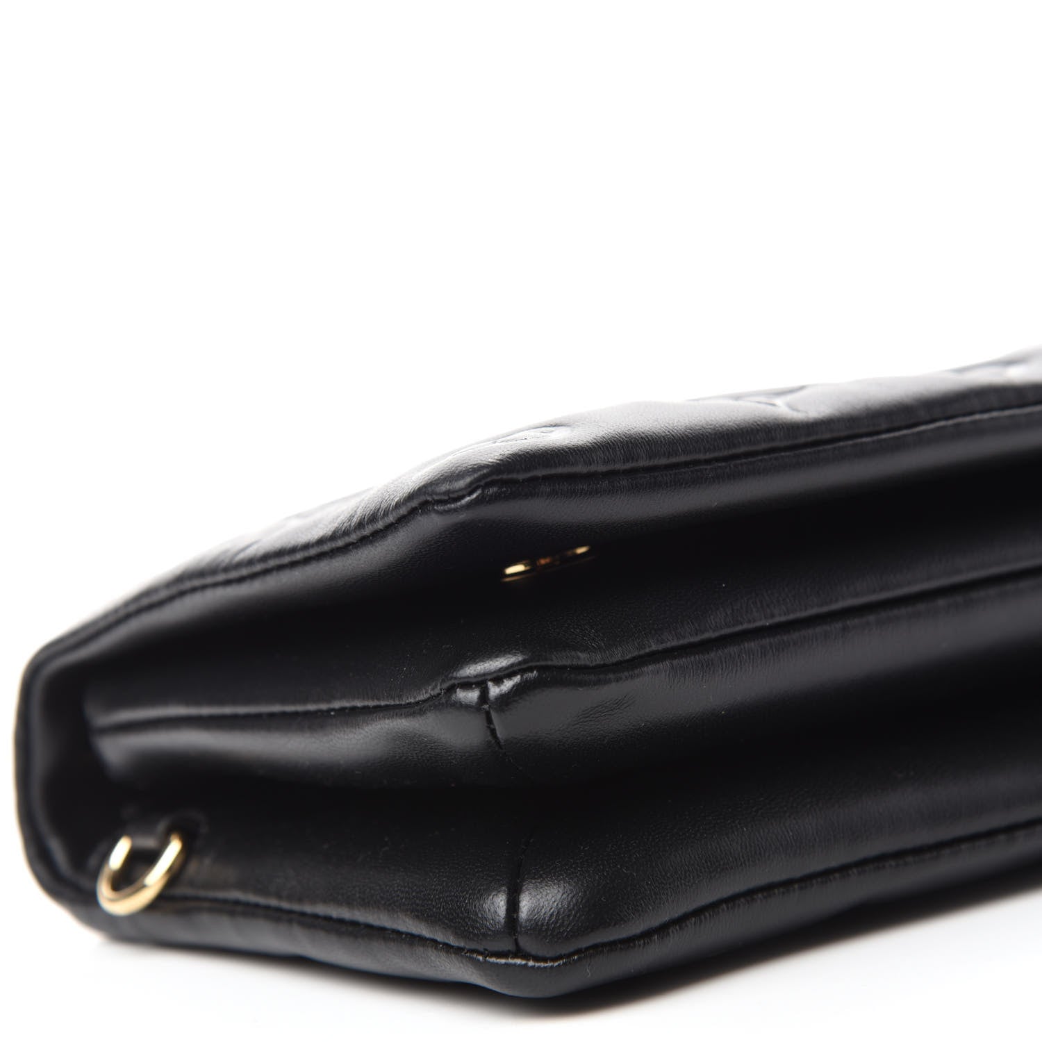 Louis Vuitton Lambskin Embossed Monogram Pochette Coussin Black 6 of 9