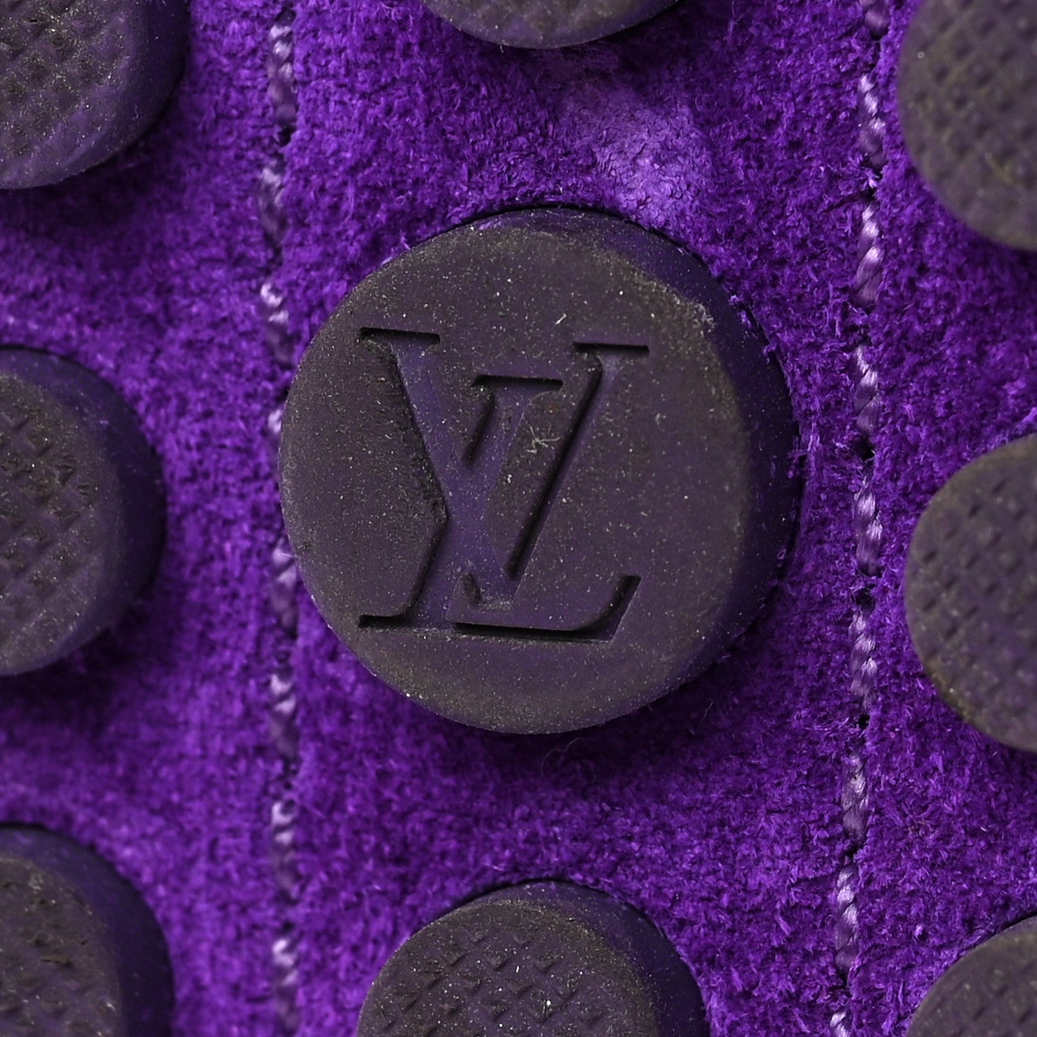 Louis Vuitton Suede Perforated Oxford Ballerina Flats 39 Violet 7 of 8