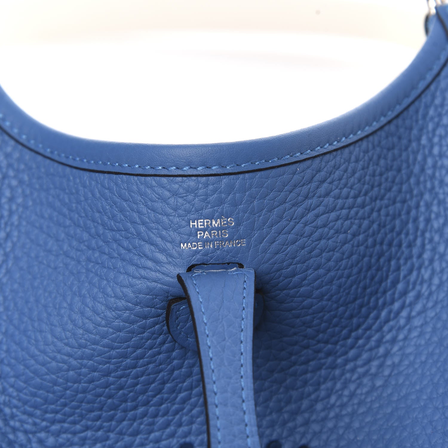 Hermes Taurillon Clemence Amazone Evelyne TPM Mykonos Blanc 6 of 10