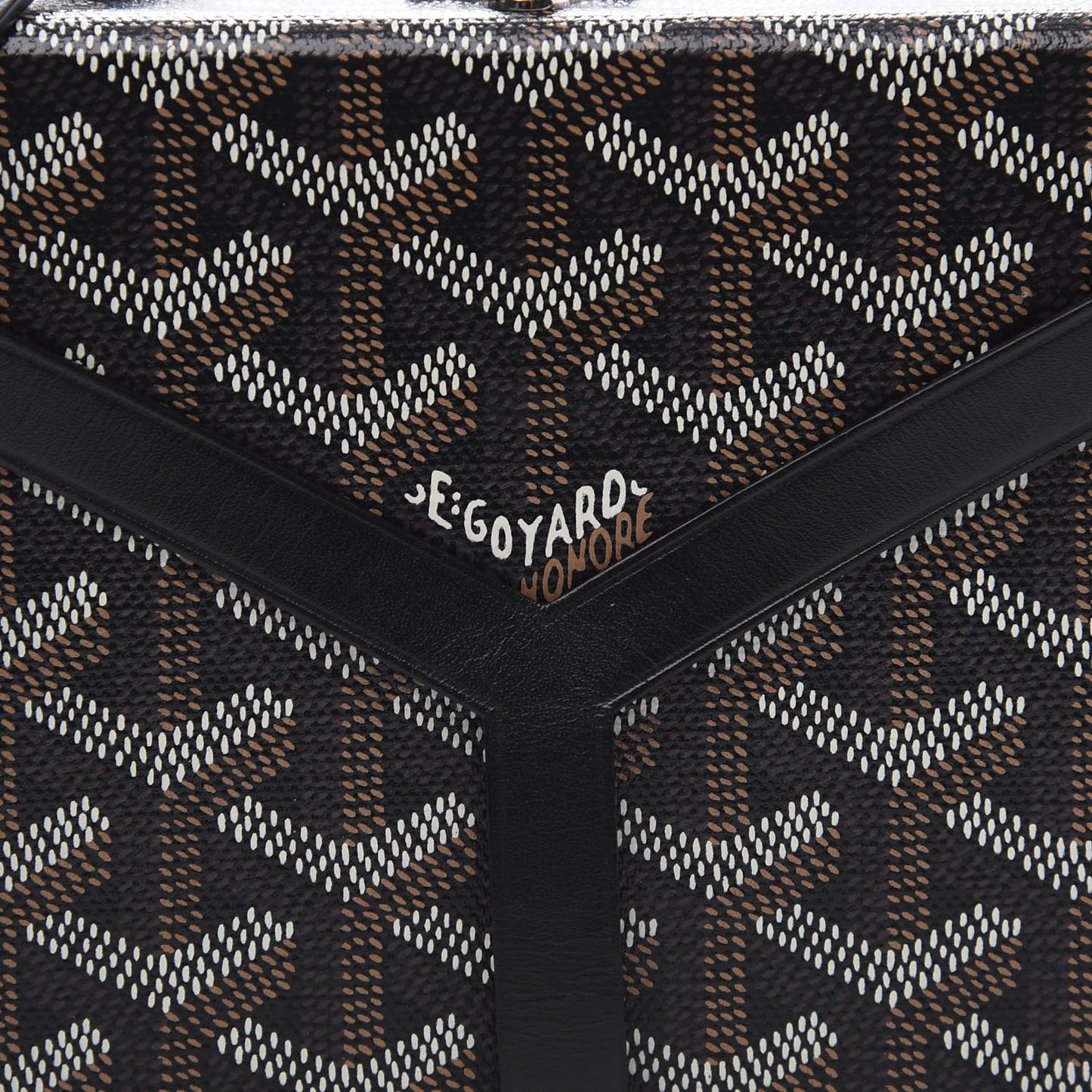 Goyardine Minaudiere Trunk Bag Black