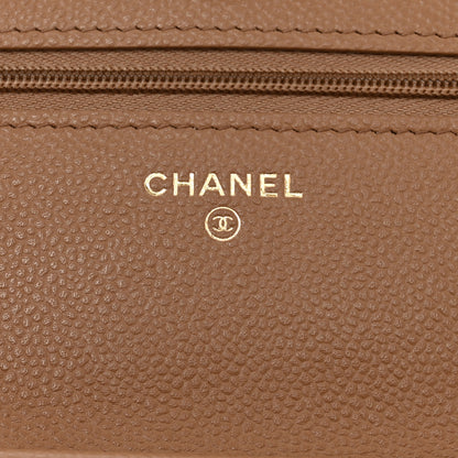 Chanel Caviar Quilted Multi Chain Wallet On Chain WOC Beige 6 of 12