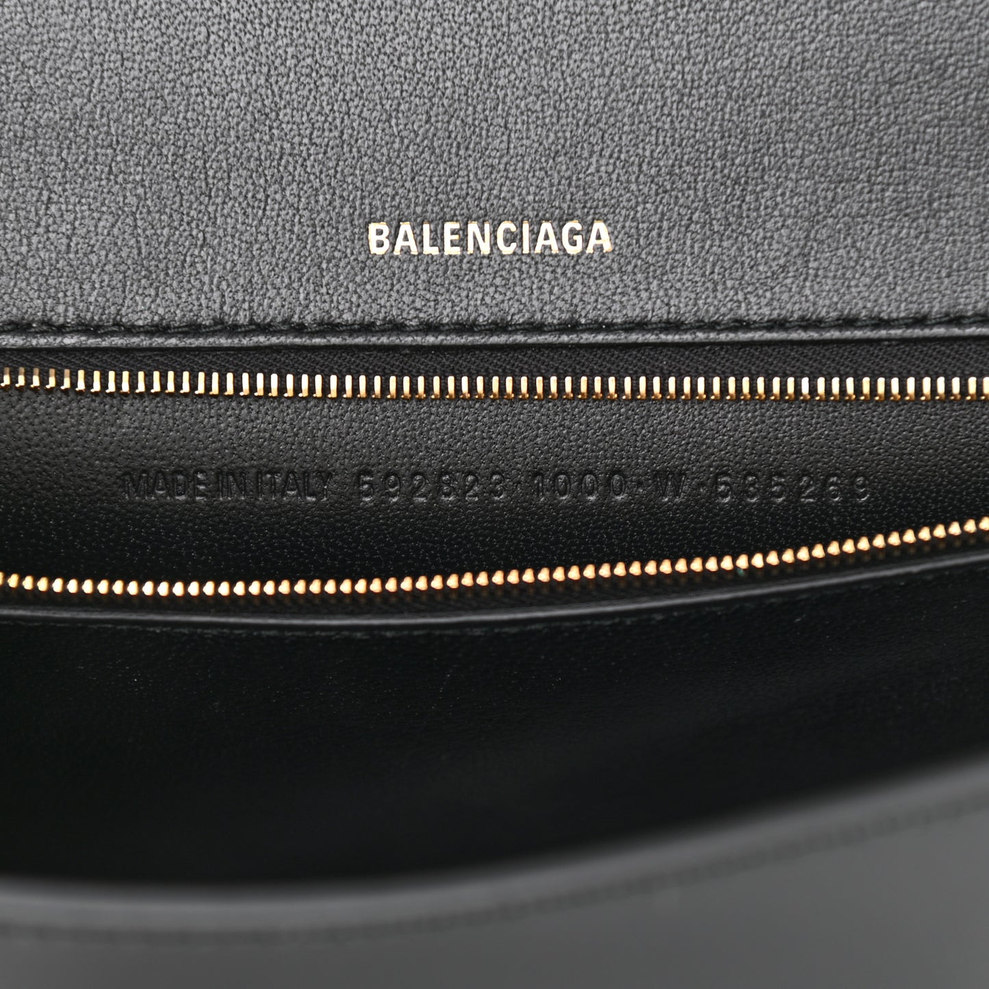 Shiny Box Calfskin Medium Hourglass Top Handle Bag Black