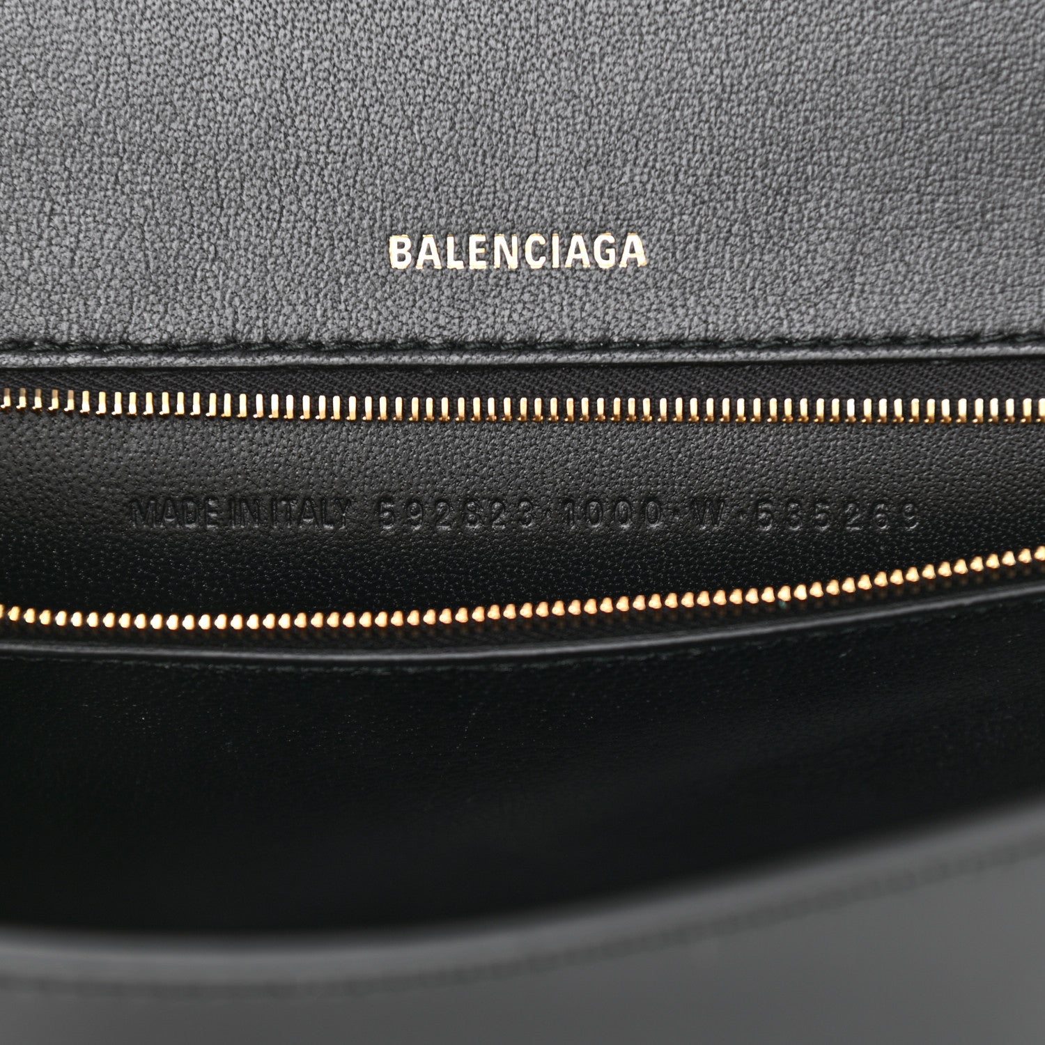 Balenciaga Shiny Box Calfskin Medium Hourglass Top Handle Bag Black 7 of 13