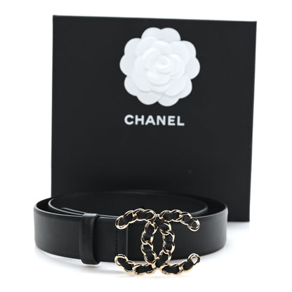 Chanel Calfskin CC Chain Belt 85 34 Black 6 of 6