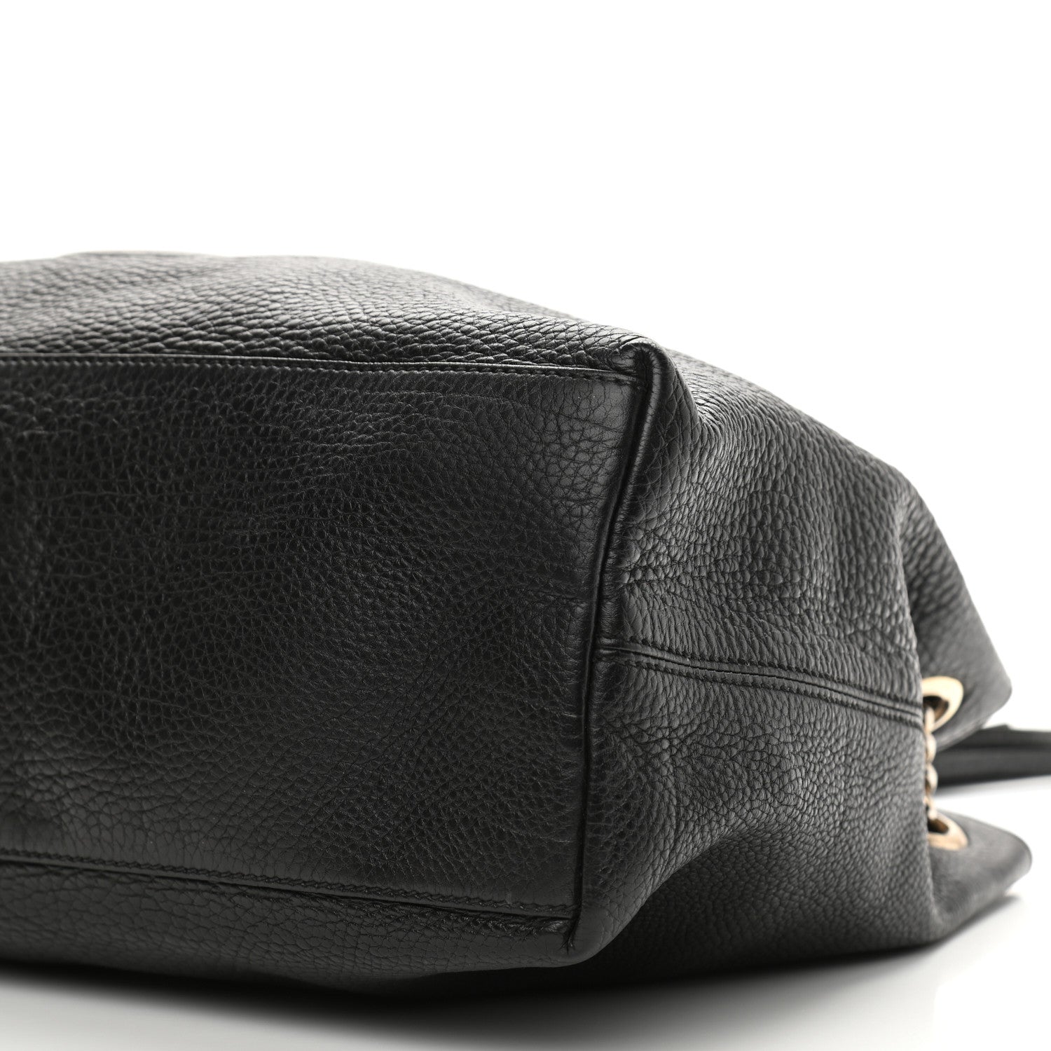 Gucci Pebbled Calfskin Medium Soho Chain Shoulder Bag Black 6 of 17