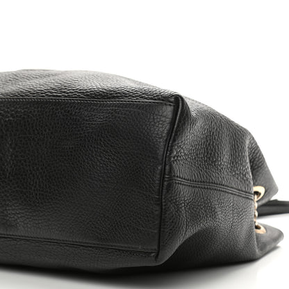 Gucci Pebbled Calfskin Medium Soho Chain Shoulder Bag Black 6 of 17