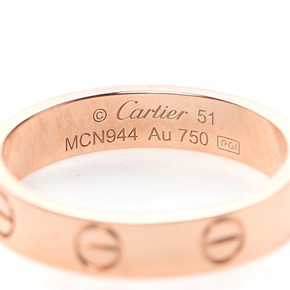 Cartier 18K Pink Gold 3.5mm LOVE Wedding Band Ring 51 5.75 4 of 7