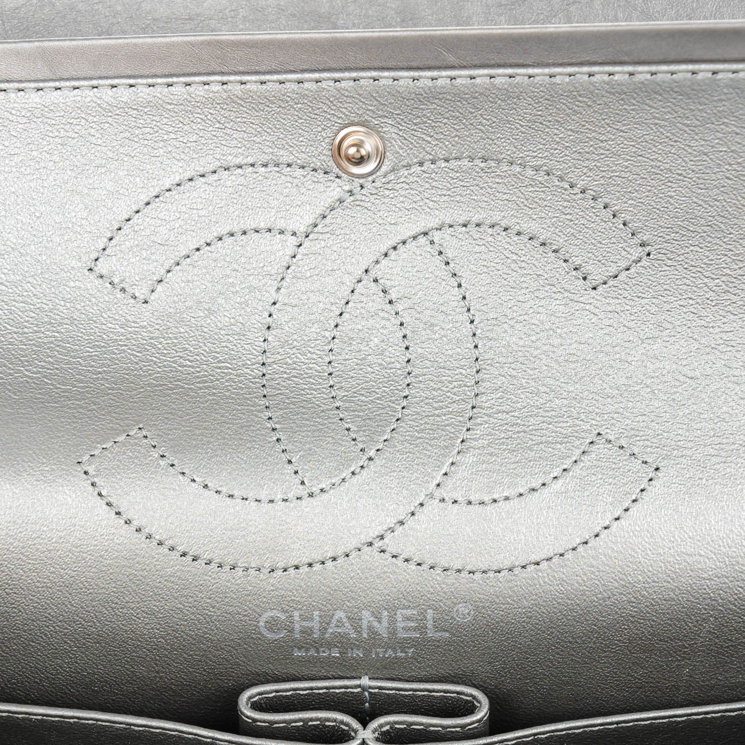 Chanel Metallic Aged Calfskin Quilted 2.55 Reissue 227 Dark Silver 8 of 8