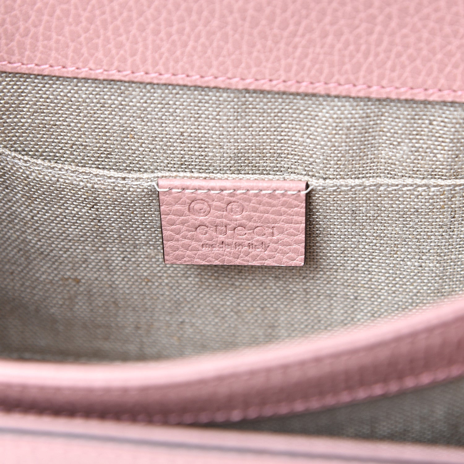 Gucci Dollar Calfskin Small Interlocking G Shoulder Bag Soft Pink 5 of 9