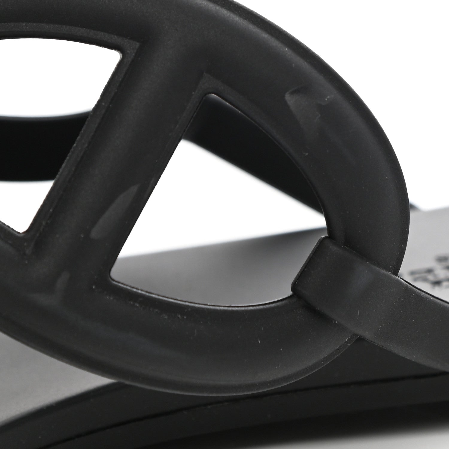 Hermes Rubber Womens Egerie Sandals 41 Black 9 of 10