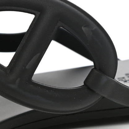 Hermes Rubber Womens Egerie Sandals 41 Black 9 of 10