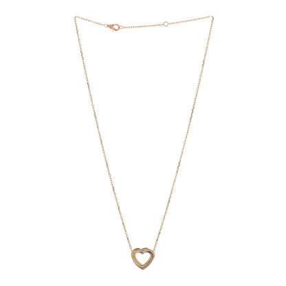 Cartier 18K Pink Yellow White Gold Trinity Heart Necklace 3 of 5