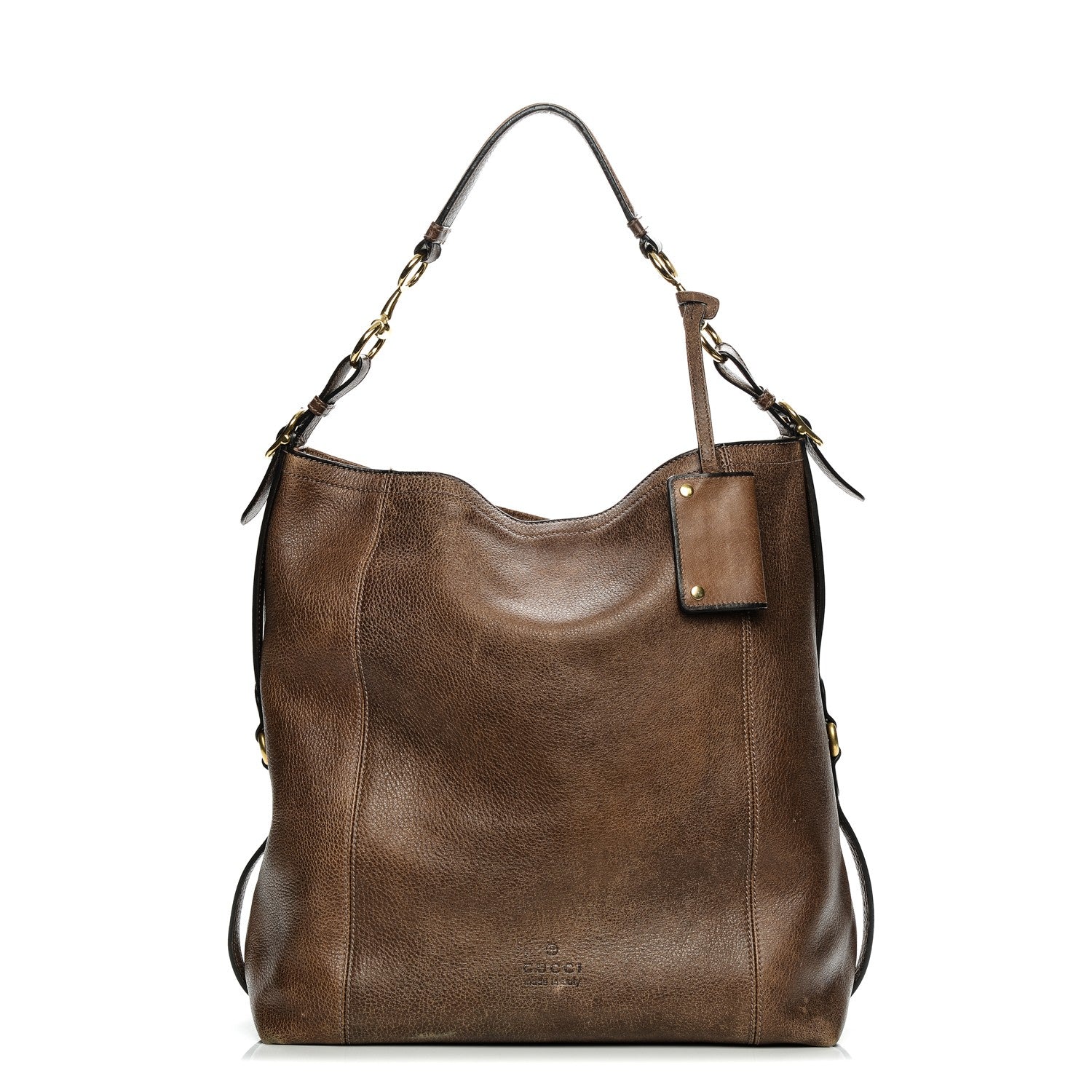 Gucci Calfskin Large Harness Hobo Maple Brown 1 of 12