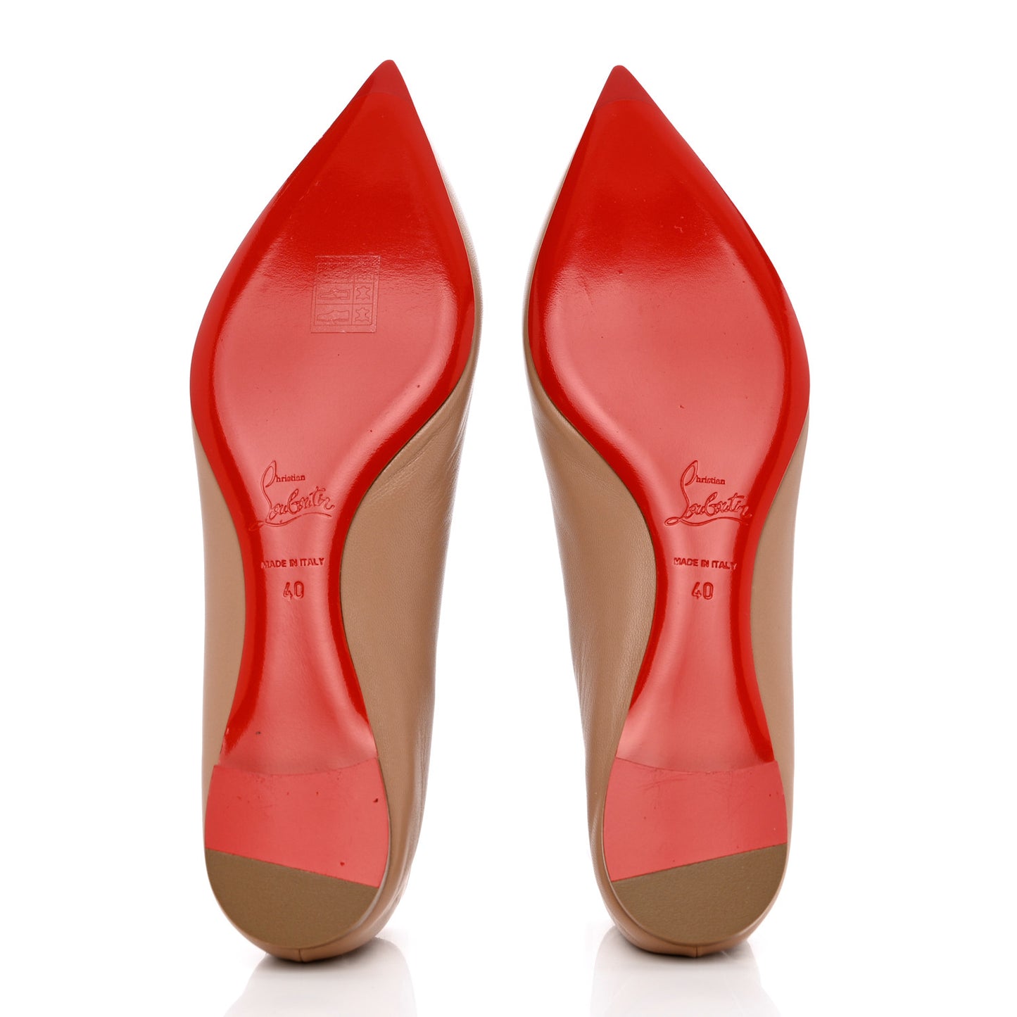 Shiny Nappa Ballalla Flats 40 Nude