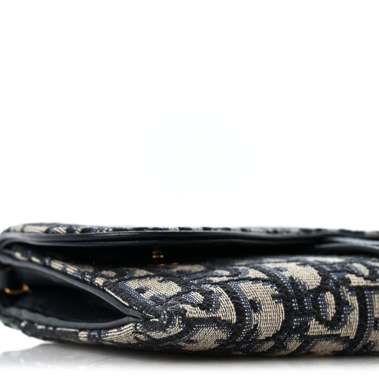 Christian Dior Oblique Small Saddle Chain Pouch Blue 10 of 12