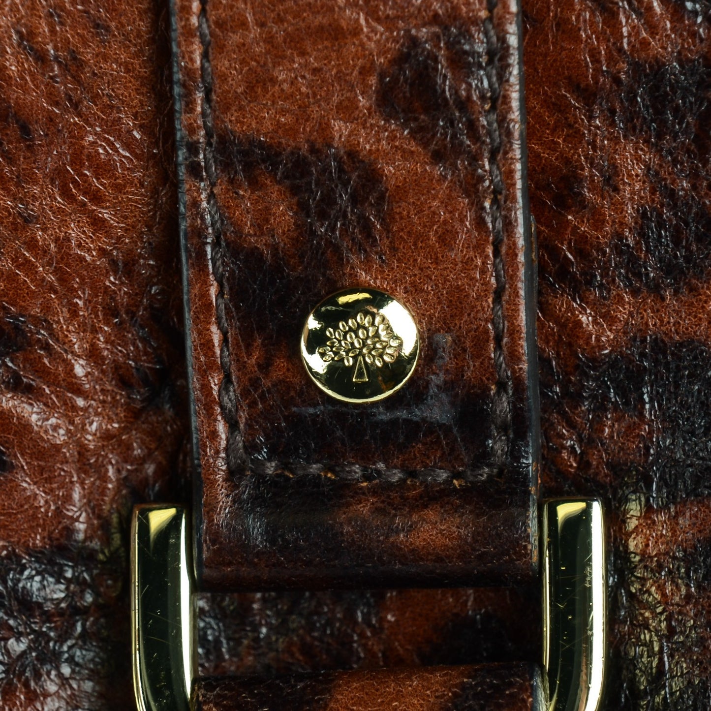 Shiny Leopard Oversized Alexa Dark Oak