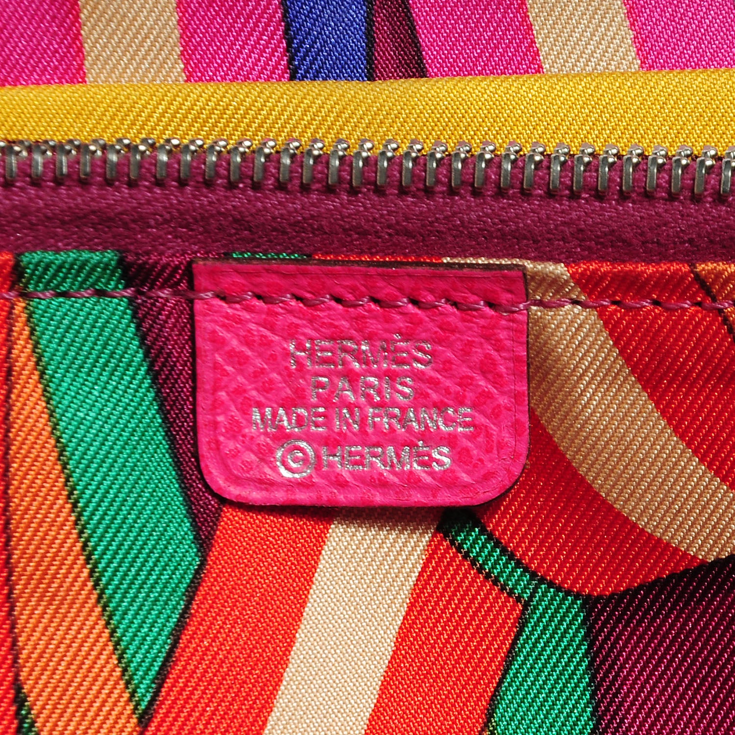 Hermes Epsom Silk'in Wallet Rose Tyrien 10 of 11