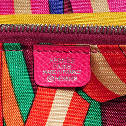 Hermes Epsom Silk'in Wallet Rose Tyrien 10 of 11