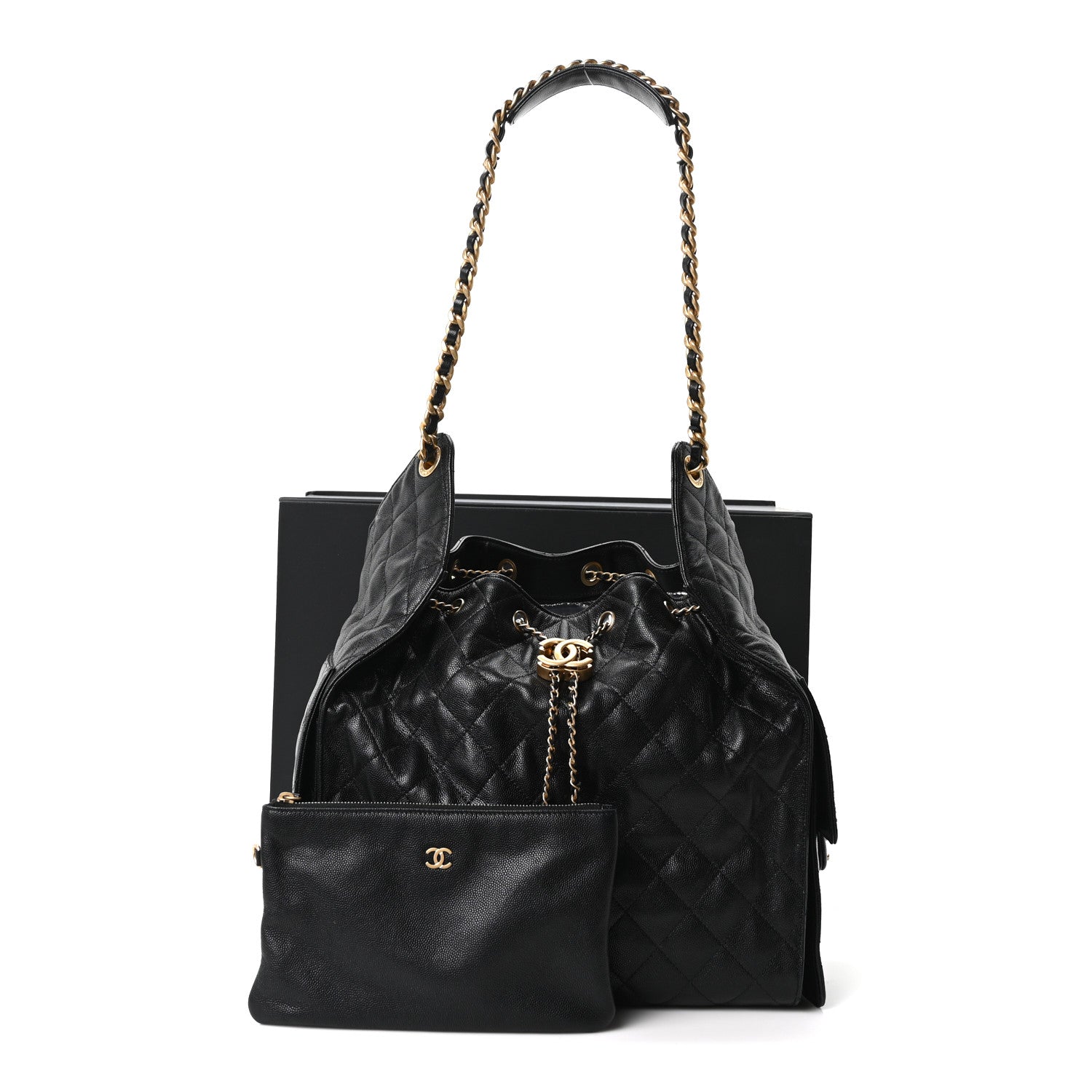 Chanel Caviar Quilted Medium Chanel 25 Handbag Black 12 of 12