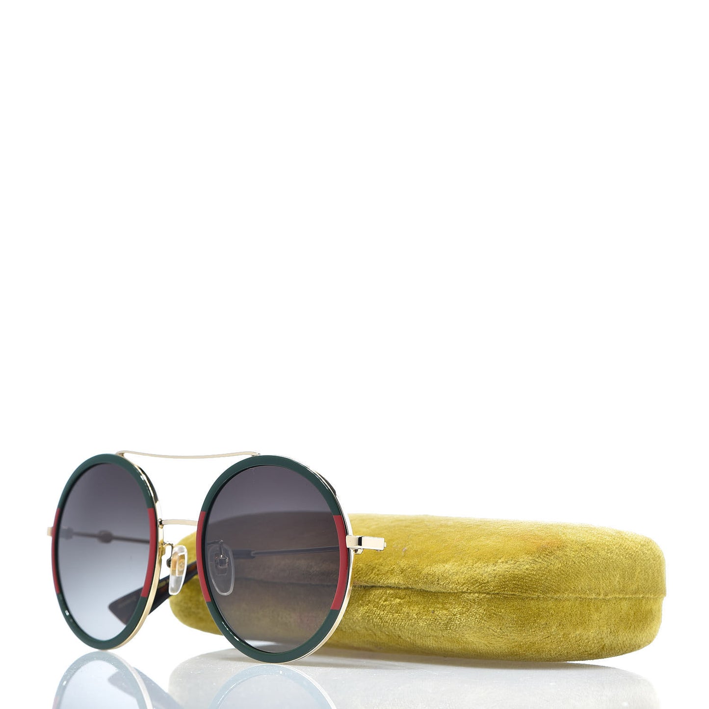 Round Frame Sunglasses GG0061S Blue Red