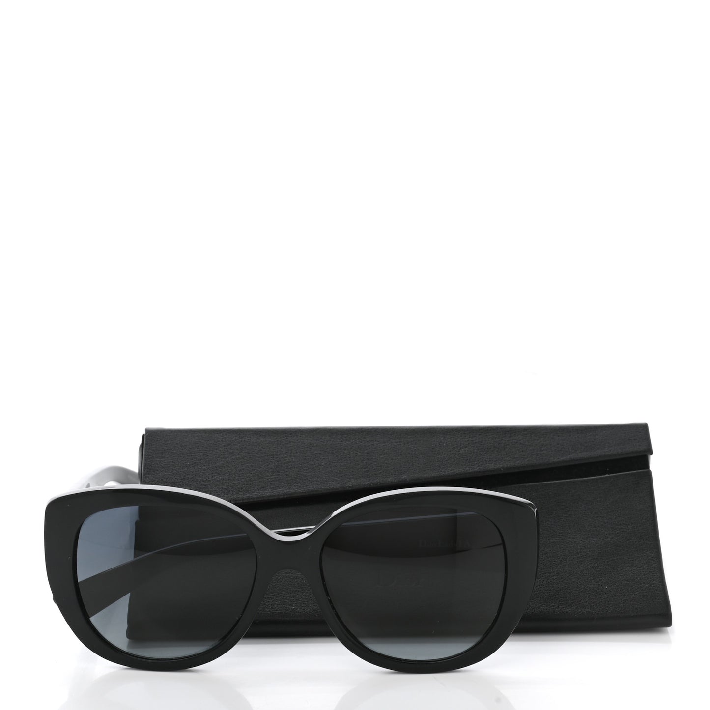 Resin Micro-Cannage Dior Lady 1A Sunglasses Silver Black