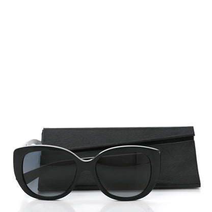 Christian Dior Resin Micro-Cannage Dior Lady 1A Sunglasses Silver Black 10 of 10
