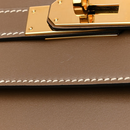Hermes Tadelakt Sellier Kelly 32 Etoupe 11 of 14