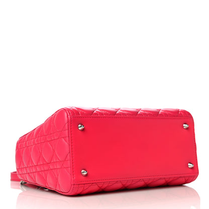Christian Dior Lambskin Cannage Medium Lady Dior Pink 3 of 25