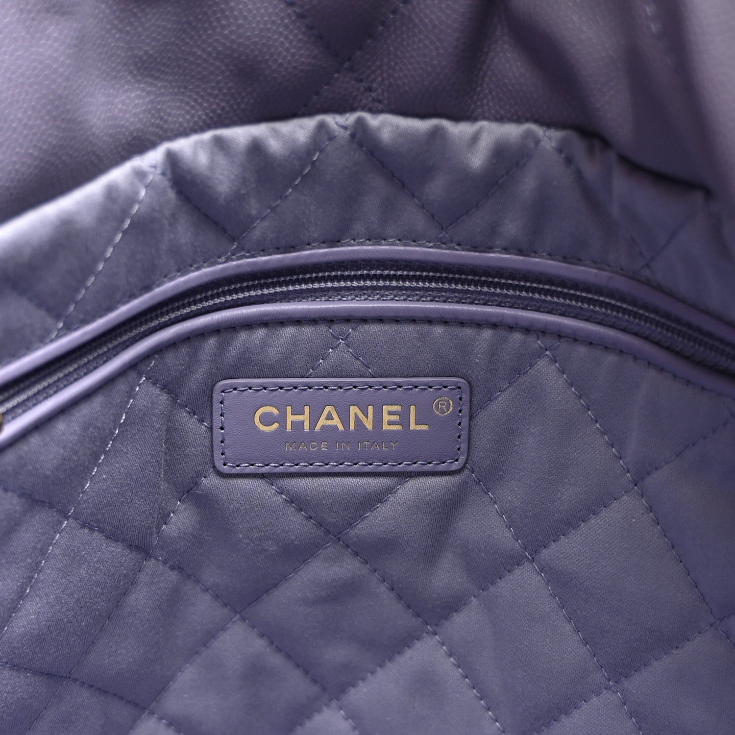 Chanel Shiny Caviar Quilted Monochrome Small Chanel 22 Light Purple 6 of 10