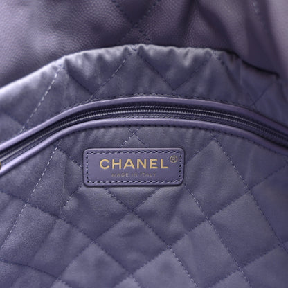 Chanel Shiny Caviar Quilted Monochrome Small Chanel 22 Light Purple 6 of 10