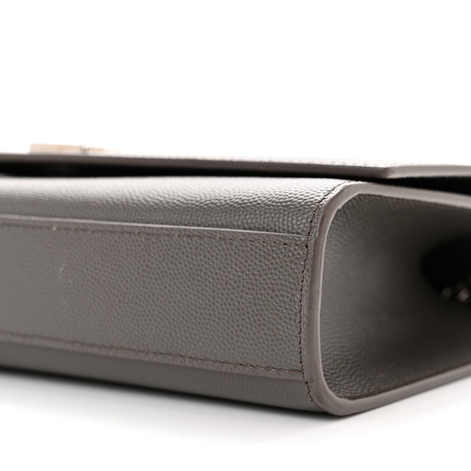 Saint Laurent Grain De Poudre Medium Classic Monogram Kate Satchel Earth Grey 10 of 13