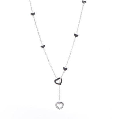 Tiffany Sterling Silver Heart Lariat Necklace 1 of 5