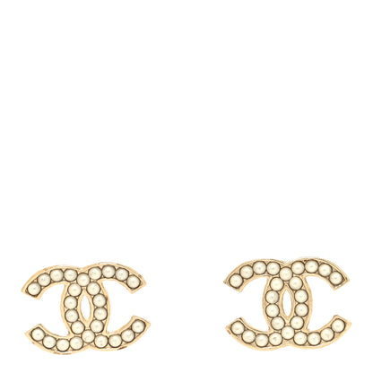 Chanel Pearl CC Earrings Gold 1 of 4