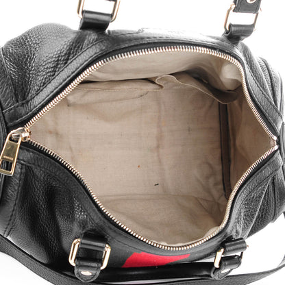 Gucci Calfskin Vintage Web Medium Boston Black 6 of 8