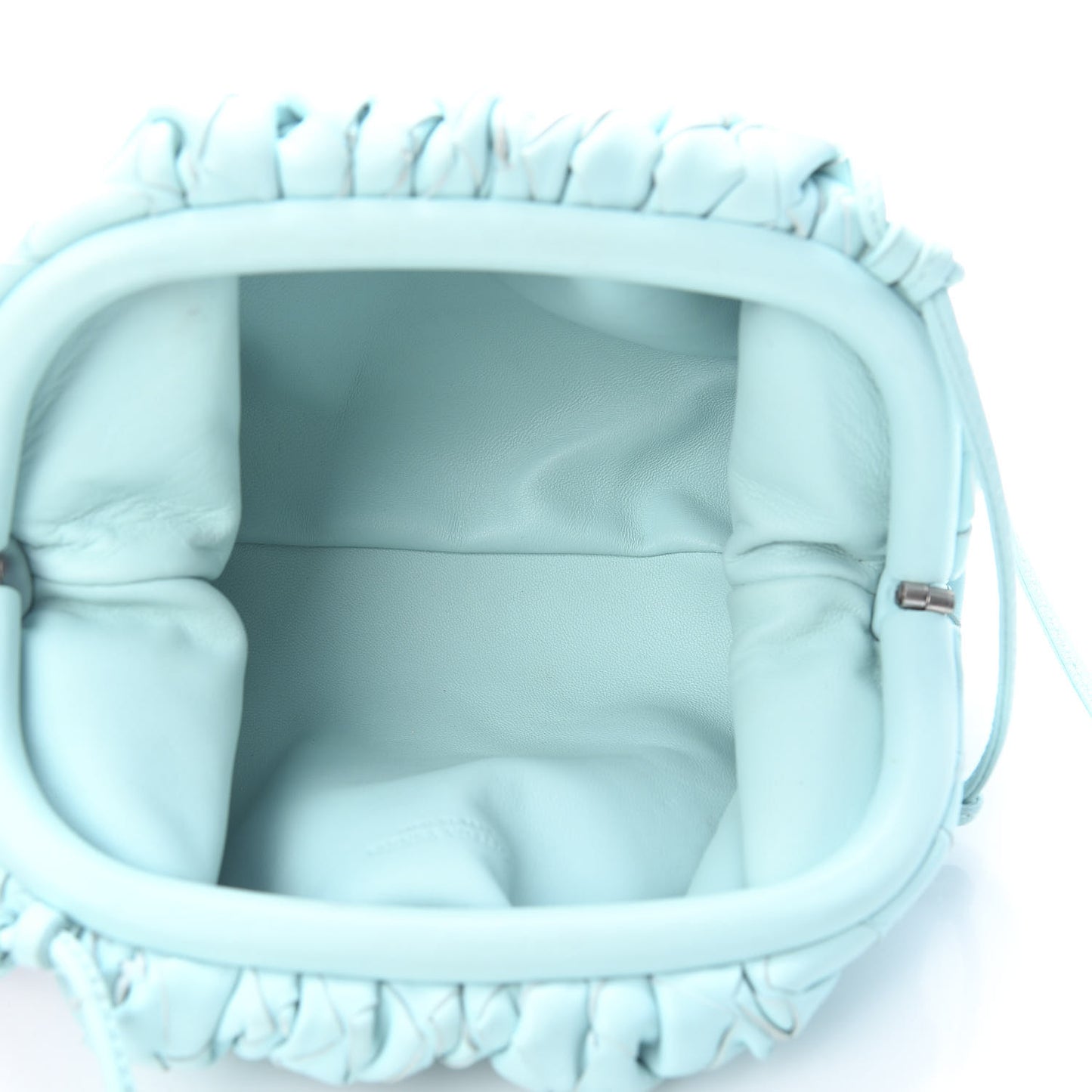 Nappa Intrecciato The Mini Pouch Topazio Silver