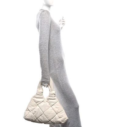 Bottega Veneta Lambskin Padded Lock Tote White 2 of 12